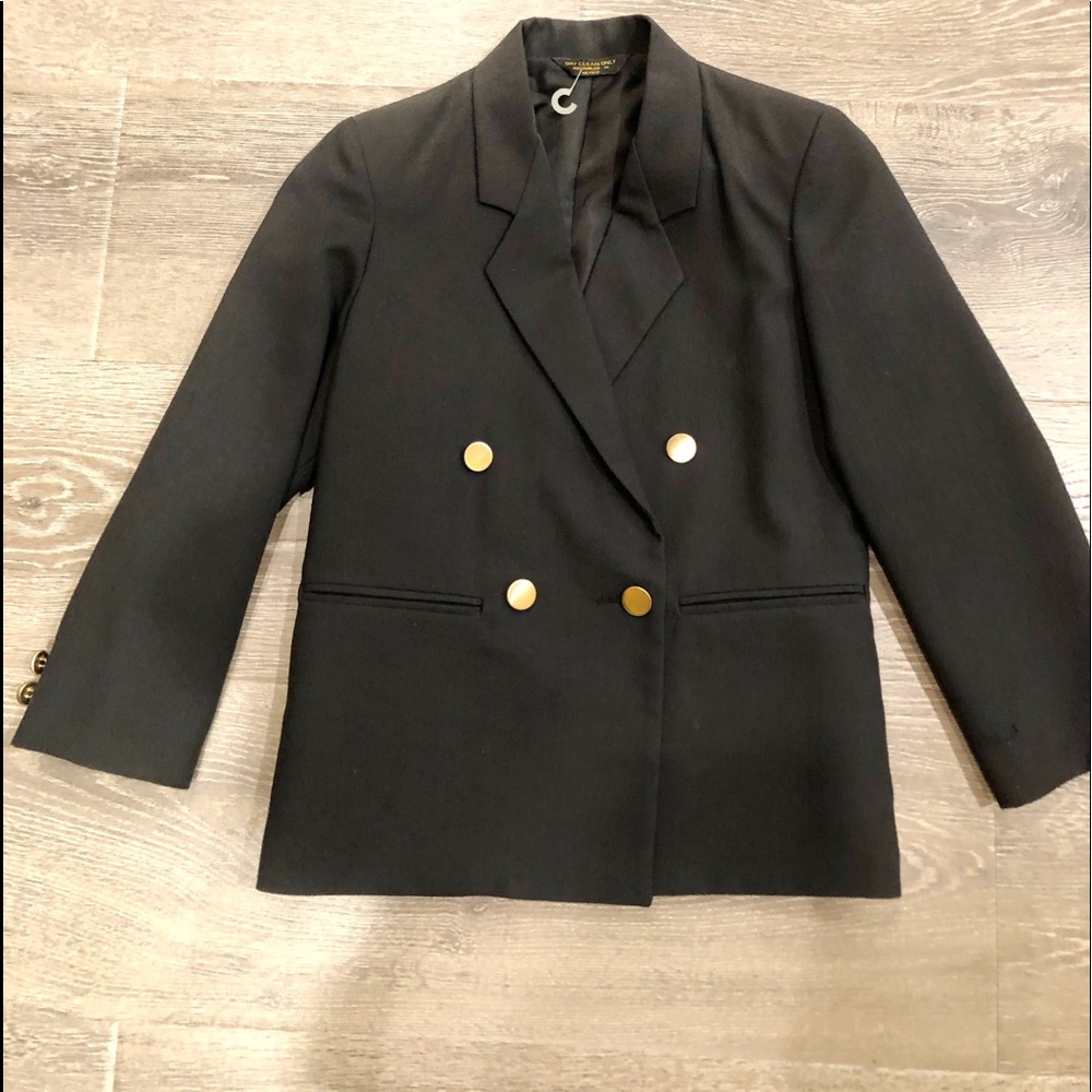 Kids BLACK suit jacket by Farrah with gold buttons